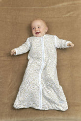 Meyco - Baby Sleeping Bag, Detachable Sleeve Lined Cheetah Taupe - 70cm - Mari Kali Stores Cyprus